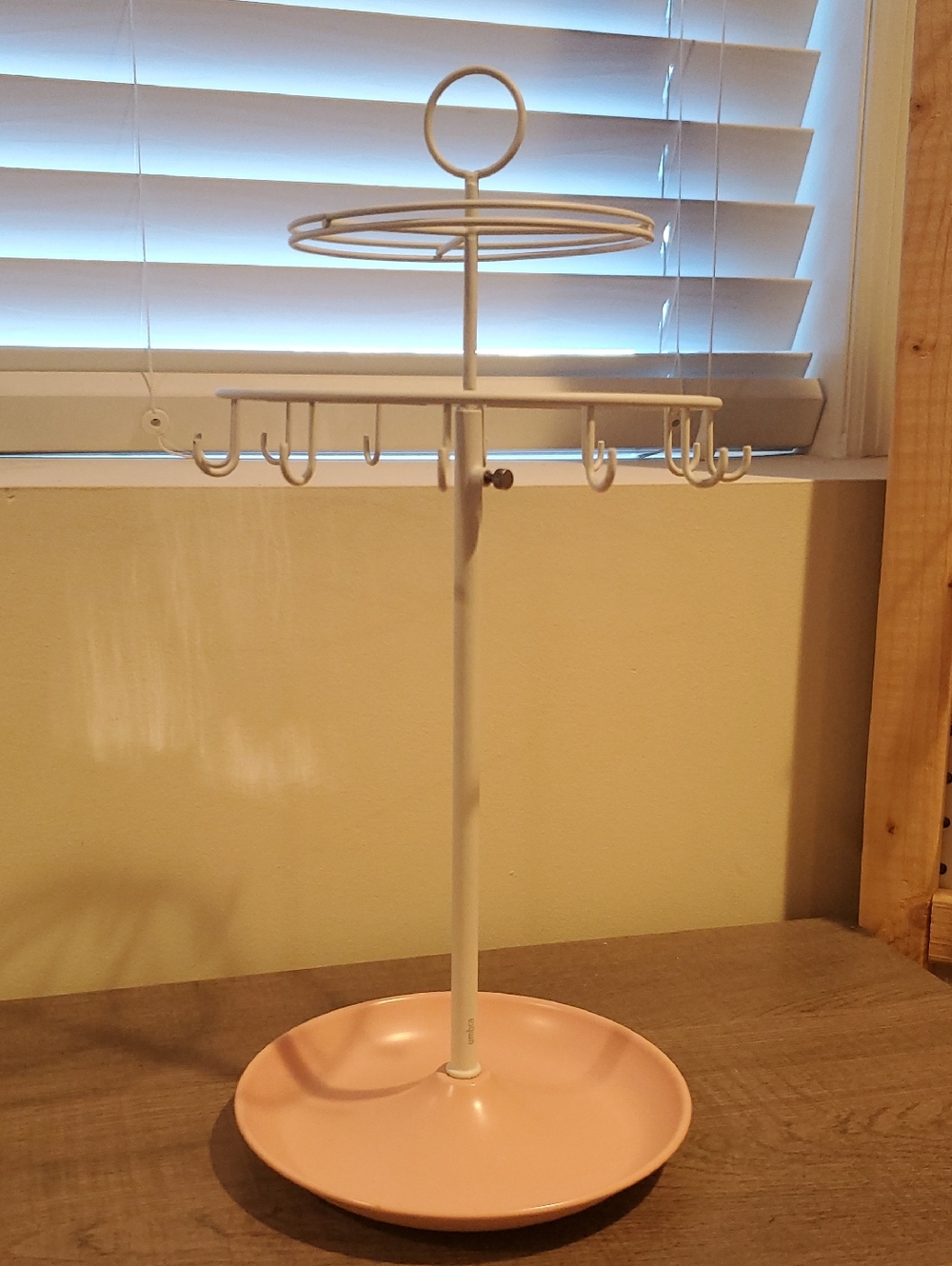 Umbra White and Pink Jewelry Tree Organizer